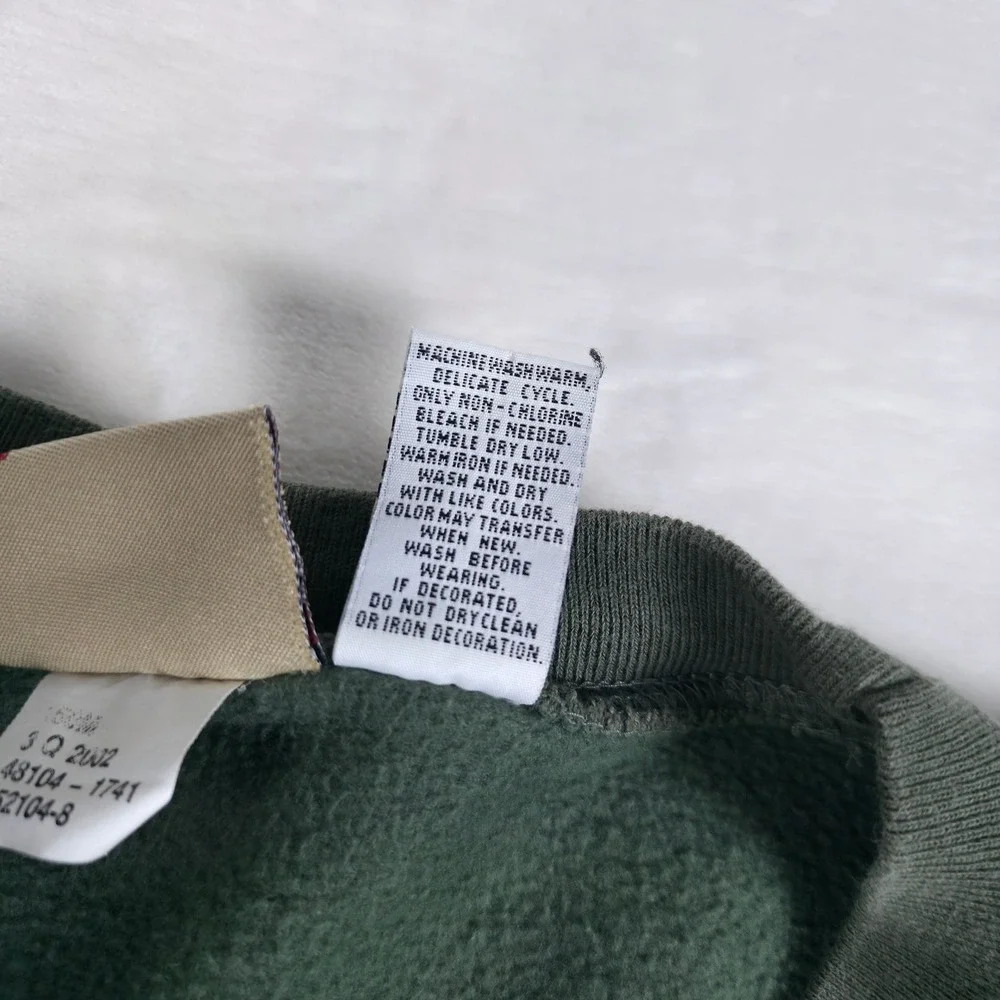 VTG Y2K Levis Sweatshirt Mens XL Green Red Tab Crewneck V-Stitch Pullover 2002